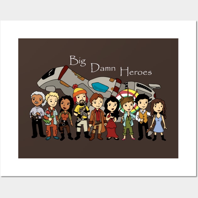 Big Damn Heroes Wall Art by beckadoodles